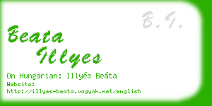 beata illyes business card